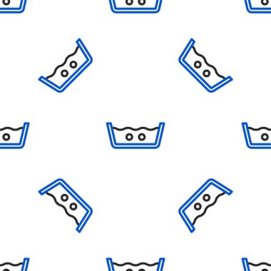 40 santigrat derecenin altında çizgi yıkama ikonu beyaz arka planda izole edilmiş pürüzsüz desen. Sıcaklık temizliği. Renkli taslak konsepti. Vektör.