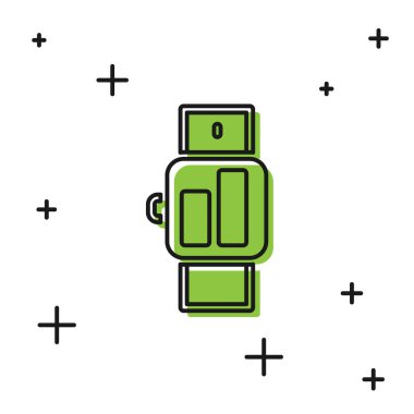 Siyah Zeka simgesi beyaz arkaplanda izole edildi. Vektör.