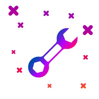 Renk Anahtarı simgesi beyaz arkaplanda izole edildi. Kademeli rastgele dinamik şekiller. Vektör.