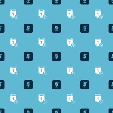 Dilsiz mikrofonu ve Zaman yönetimini kusursuz modele ayarla. Vektör.