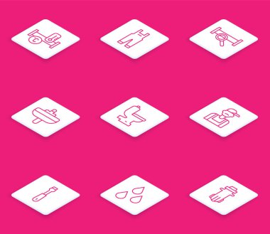 Endüstri hattı metalik boru işi tulumlar lavabo lavabosu, tornavida ve su damlası ikonu. Vektör.