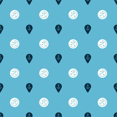 Çapa ve Radar hedef monitörleri ile konumları belirleyin. Vektör.