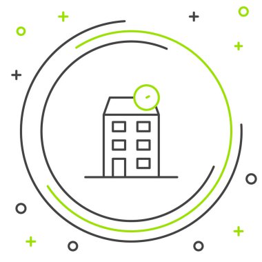 Hat Evi simgesi beyaz arkaplanda izole edildi. Ev sembolü. Renkli taslak konsepti. Vektör.