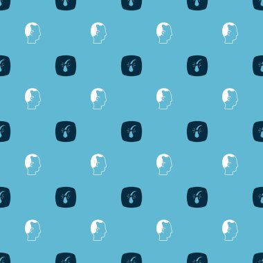 Kırık saç kökü ve kelliği kusursuz desene ayarlayın. Vektör.