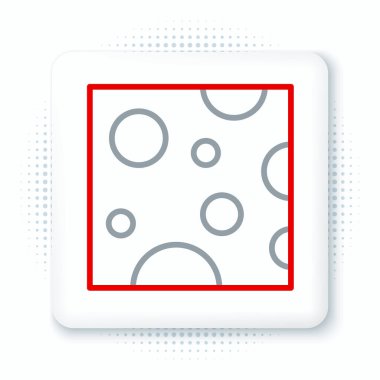 Çizgi Peynir simgesi beyaz arkaplanda izole edildi. Renkli taslak konsepti. Vektör.