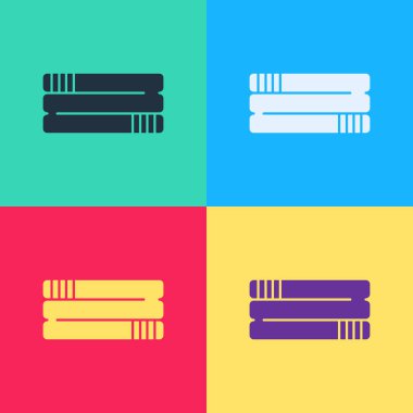 Pop Art Havlu ikonu renk arkaplanında izole edildi. Vektör.