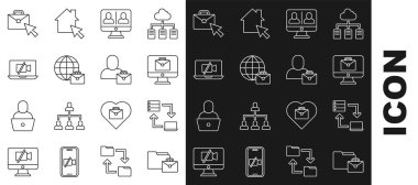 Çevrimiçi çalışan görüntülü sohbet kamerasını dizüstü bilgisayardan ve Freelancer simgesinden ayır. Vektör.