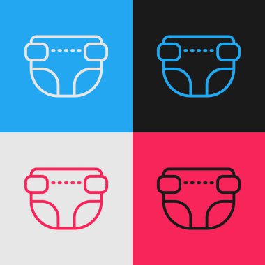 Pop Art Line Yetişkin Bezi simgesi renk arkaplanında izole edildi. Vektör.