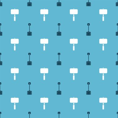 Kar küreği ve Balyoz 'u kusursuz desene ayarlayın. Vektör.