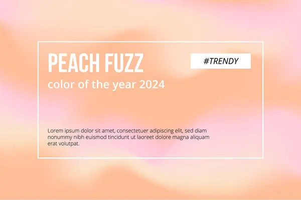 Персиковый Пушок Модный Цвет Года 2024 Векторная Иллюстрация — стоковый вектор