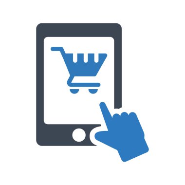 Beautifully designed Mobile shopping icon