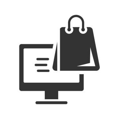 Beautifully designed Online shopping bag icon