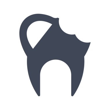 Tooth damage icon vector