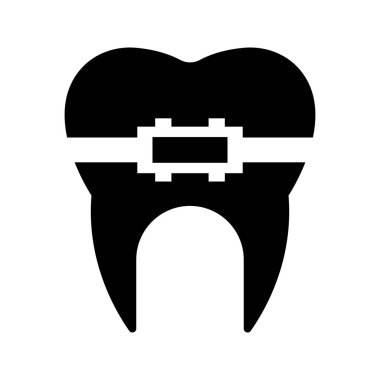 Tooth braces icon (vector graphics)