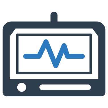 Kardiyoloji izleme simgesi vektörü