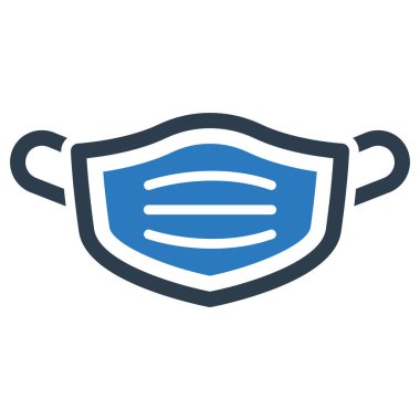 yüz maskesi simgesi vektörü