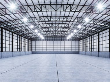 3d Boş Depo alanı oluşturuluyor