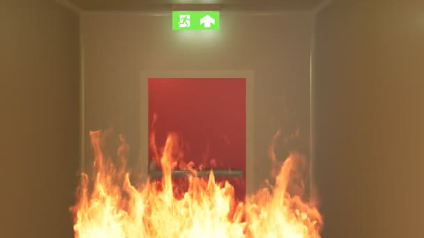 Porte Sortie Secours Boucle Incendie — Video