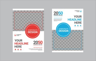 Modern iş yıllık rapor şablonu