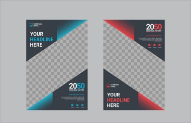 Modern iş yıllık rapor şablonu