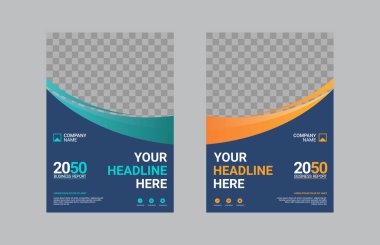 Modern iş yıllık rapor şablonu