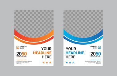 Modern iş yıllık rapor şablonu