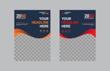 Modern iş yıllık rapor şablonu