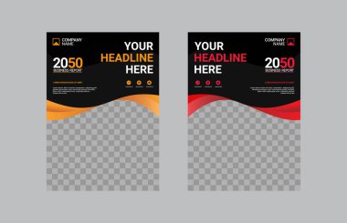 Modern iş yıllık rapor şablonu