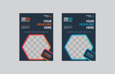 Profesyonel şirket kitap kapağı şablonu