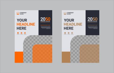 Modern iş yıllık rapor şablonu