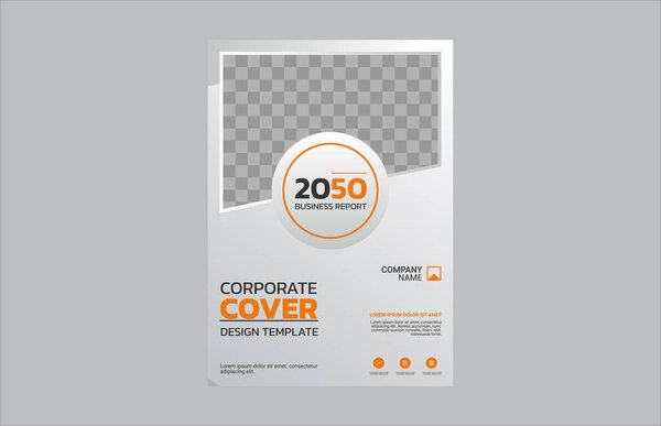 Professional corporate book cover template