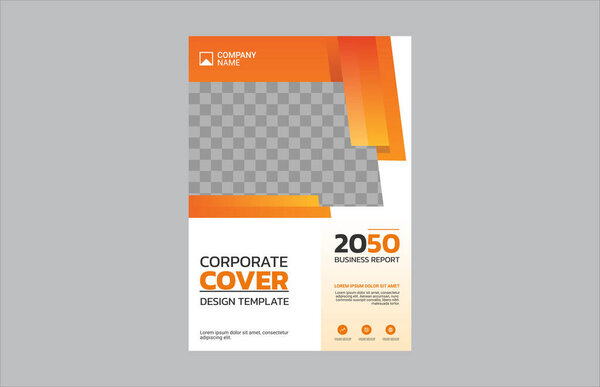 Professional corporate book cover template