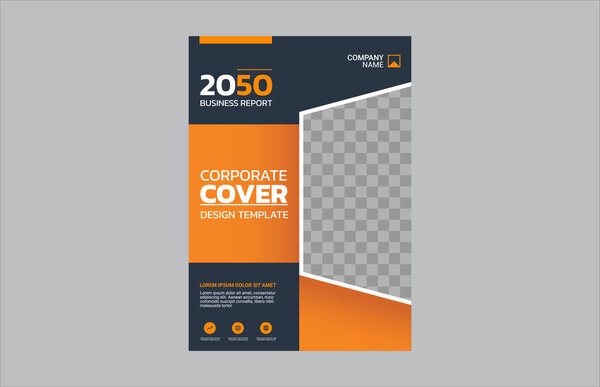 Professional corporate book cover template