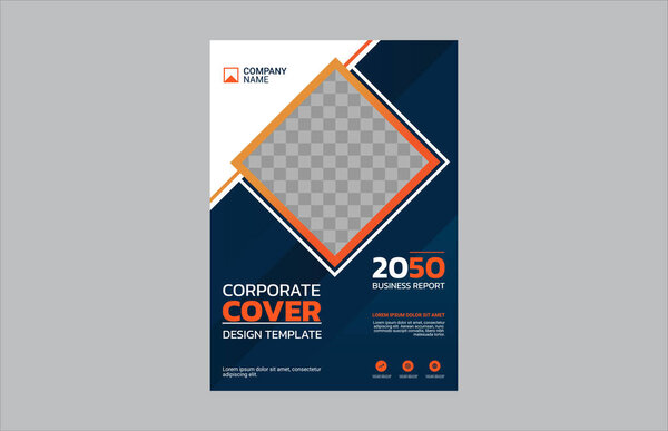 Professional corporate book cover template