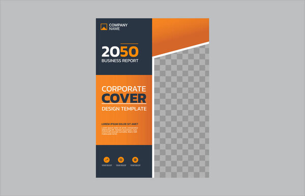 Professional corporate book cover template