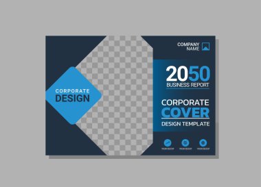 Şirket kitap kapağı yatay tasarımı