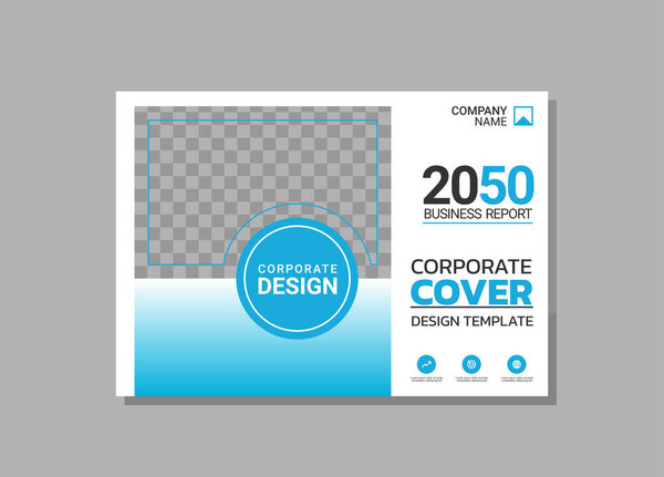 Corporate book cover horizontal design