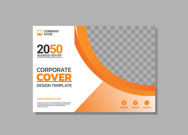 Corporate book cover horizontal design