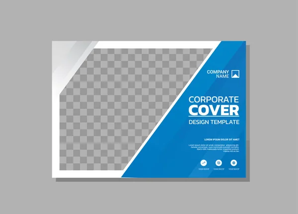 Diseño Horizontal Cubierta Libro Corporativo — Vector de stock