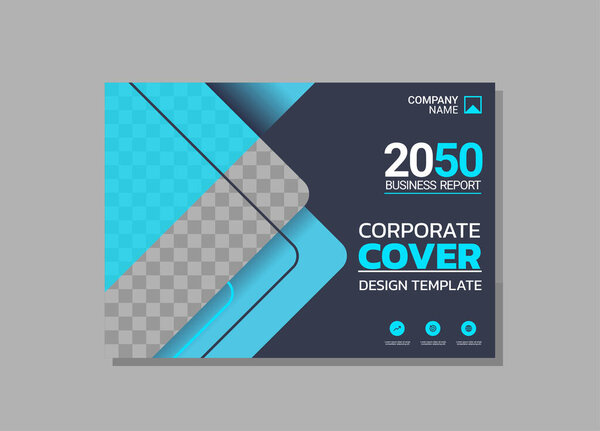 Corporate book cover horizontal design