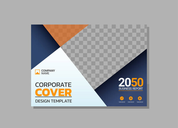 Corporate book cover horizontal design