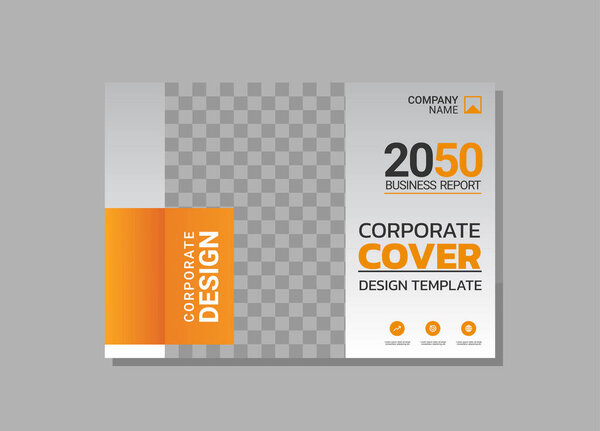 Corporate book cover horizontal design