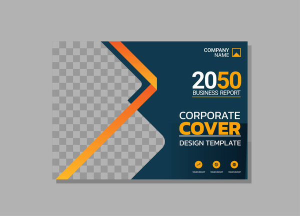 Corporate book cover horizontal design