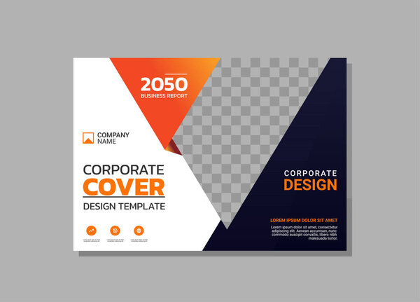 Corporate book cover horizontal design