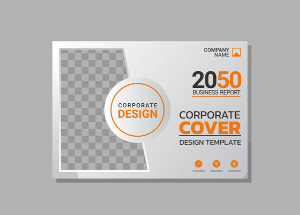 Corporate book cover horizontal design