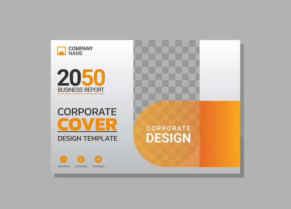 Corporate book cover horizontal design