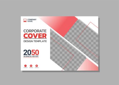 Corporate book cover horizontal design clipart