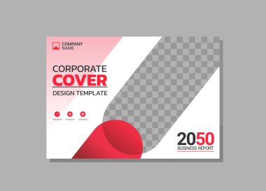 Corporate book cover horizontal design clipart