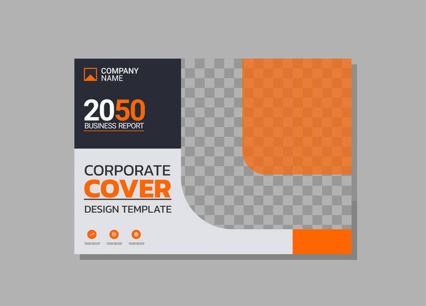 Corporate book cover horizontal design