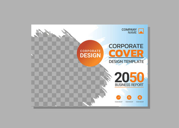 Corporate book cover horizontal design